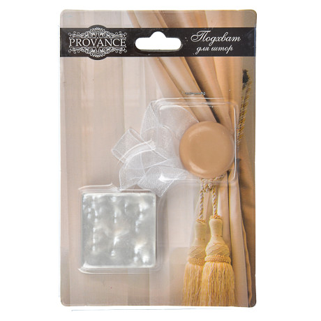 PROVANCE Подхват для штор магнитный 1-сторонний,"Квадрат", 3,5х3,5см, 3 цвета