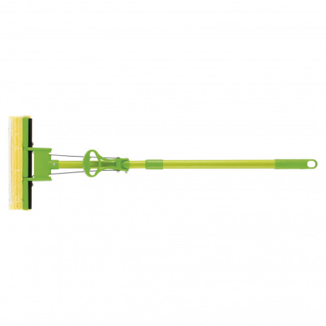 Швабра отжимная 115 см, губка PVA 27 x 5.5 x 6 см, телескопическая рукоятка, зеленая Elfe