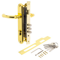 Замок врез 2210/60-G  AVERS (золото) с ручками, личина-60мм  \10