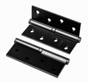 Петля под врезку съемная РЕНЦ 100*75*2,5, левая, б/колп. черный  INL 100 FH B(2шт)