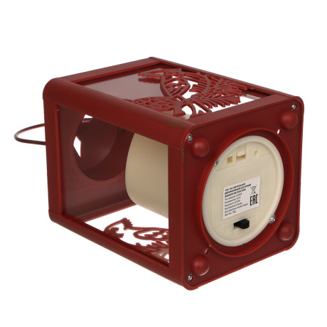 Светильник декоративный LED в виде фонаря тм СНОУ БУМ, 10x10x17 см, ABS, PP, стекло, 3xAAA, арт.2