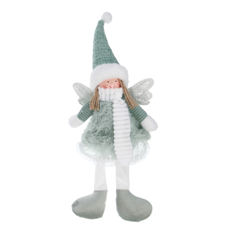 СНОУ БУМ Сувенир Ангелочек 27+11 см, полиэстер, зеленый