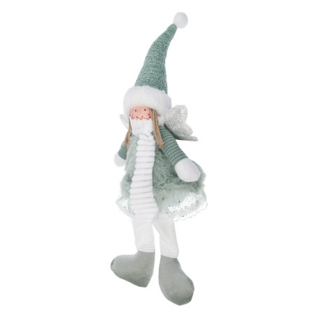 СНОУ БУМ Сувенир Ангелочек 27+11 см, полиэстер, зеленый