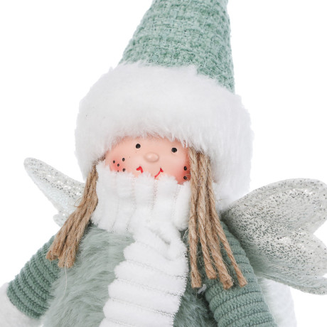 СНОУ БУМ Сувенир Ангелочек 27+11 см, полиэстер, зеленый