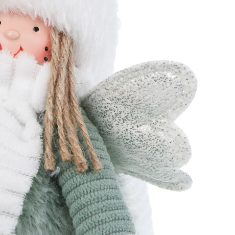 СНОУ БУМ Сувенир Ангелочек 27+11 см, полиэстер, зеленый