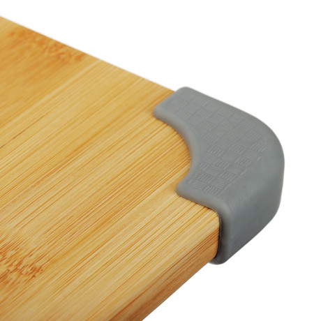 SATOSHI Доска разделочная бамбук, силикон, 27х22х1,5см