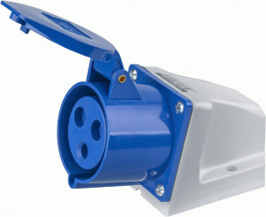 Navigator розетка силовая CEE (разъем) NCA-SR123-32-220 стационарная наружная 32А 2P+PE IP44, 14297