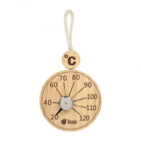 Термометр для бани и сауны 10*19*2,5см, круглый, береза 18058 Банные штучки