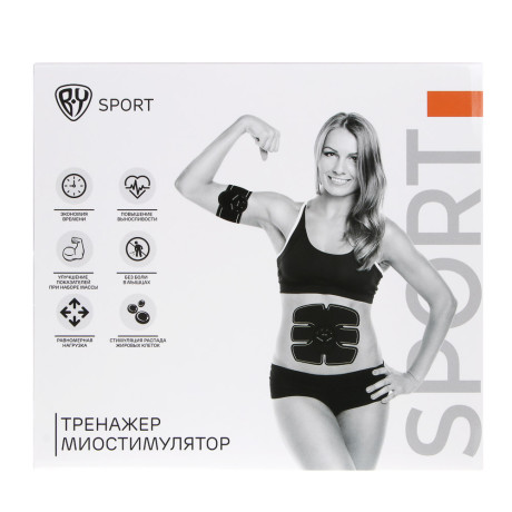 Тренажер миостимулятор тм BY SPORT, 6 предметов, пластик, ПУ