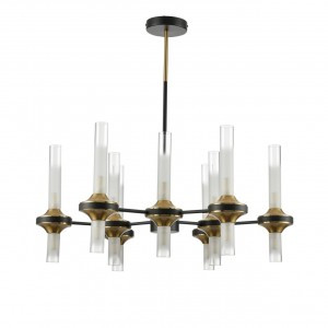 LUMION 8112/18 NEOCLASSI LN25 черн./бронза/прозр., мет./стекло люстра G9 18x30W 220V TAMARESA