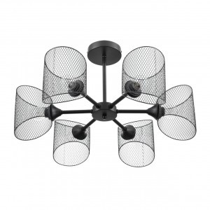 LUMION 8238/6C COUNTY LN25 черн., мет. люстра Е27 6x60W 220V TIDINA