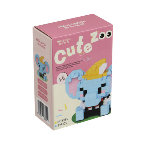 Конструктор мини 3D "Зверятки", ABS, 8х4,5х11,5см, 9 видов