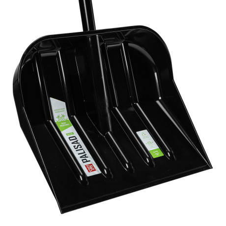 Лопата для уборки снега, поликарбонат, 460х400х1370 мм, стальной черенок, BASE Palisad