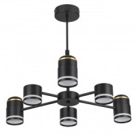 LUMION 8234/6C COMFI LN25 черн., мет./акрил люстра LED GX53 6x10W + LED-проектор 3x5W 2700К VIRSAVA