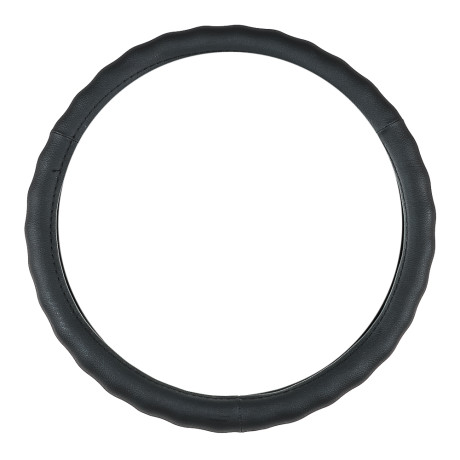 ЕРМАК Оплетка руля, натуральная кожа, цвет черный, размер L