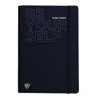 BY Бизнес - блокнот &quot;BE YOURSELF3&quot; А5, 192 стр., гибкая обл., иск.кожа &quot;софт тач&quot;, цв.срез, рез,2зак