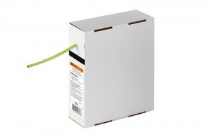 TDM термоусадка трубка ТУТнг 4/2 желто-зеленая 10м на катушке (мини-бокс) SQ0518-0407