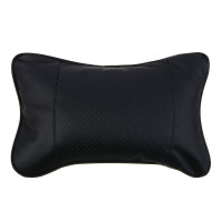 РОКОТ Подушка на подголовник косточка, компакт, 25x15см, экокожа, черный