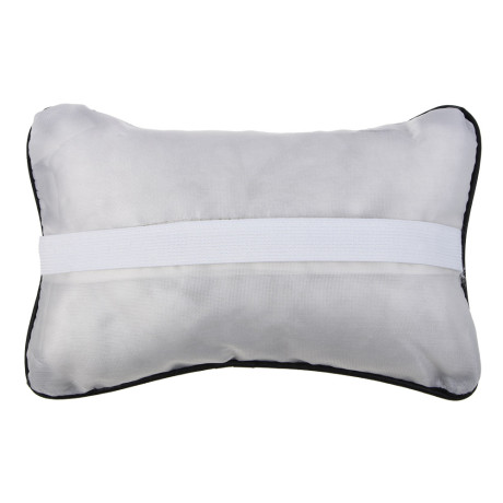 РОКОТ Подушка на подголовник косточка, компакт, 25x15см, экокожа, черный