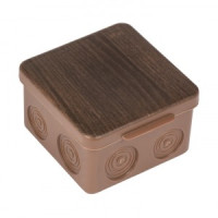 EKF Коробка распр. КМР-030-034 пылевлагозащ. без вводов (105х105х50) тёмн. дер. plc-kmr-030-034-t