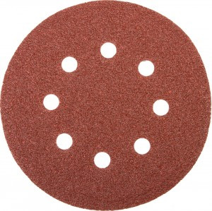 Круг шлифовальный универсальный STAYER "MASTER" из абразив. бумаги, 8 отверстий, Р40, диам. 125мм