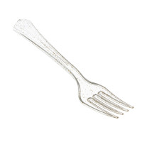 Набор столовых приборов одноразовых тм Fntastic, 20 шт, пластик, золото, вилки, ложки