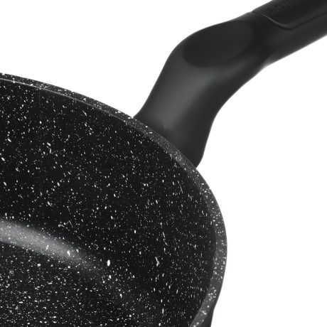 SATOSHI Стоун Сковорода литая глубокая d28см, антипригарное покрытие Мрамор, индукция