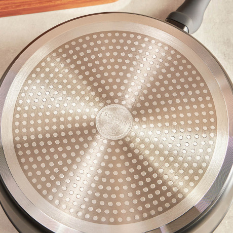 SATOSHI Стоун Сковорода литая глубокая d28см, антипригарное покрытие Мрамор, индукция