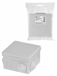 TDM Коробка распред. ОУ для прямого монтажа 80х80х50 7гермов., серая IP54 ПМ инд.штрих. SQ1401-7512