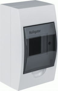 Navigator бокс (корпус) пластик ЩРН-П-4 мод. навесной IP41 NSS-DBW-4-WH 93792