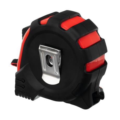 Рулетка Status Magnet 3 fixations,7,5 м х 25 мм,обрезиненный корпус,зацеп с магнитом Matrix