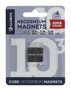 Магнитный держатель неод.для стекл.досок Глобус МН10 куб 10х10х10мм 4 шт/уп 1209193
