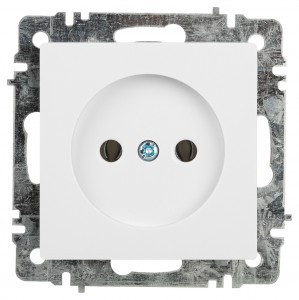 ЭРА Intro Accent мех. роз. СУ 1 мест. 16А 250В, белый Б0063653