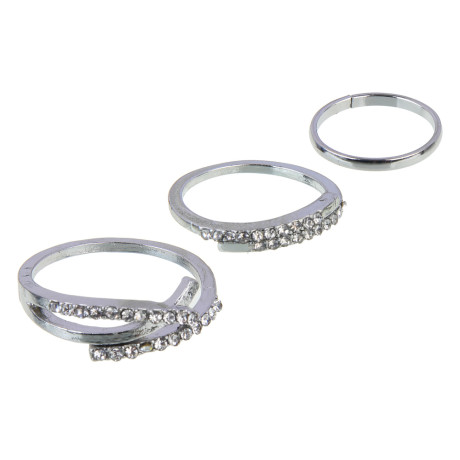 Набор из 3х колец, бижутерия, сплав, БЖ-6