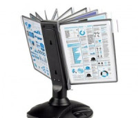 Демо-система MEGA Office FDS008 настольная вращ. пластик 10 пан.,черный