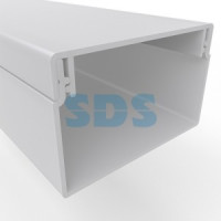 REXANT Кабель-канал ПВХ 100х60 мм белый, 2-й замок, в п/э (8 м/уп, цена за 1м) 28-0060-2