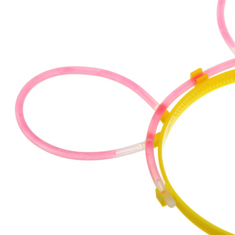 Неоновый ободок, диаметр ободка 10,5см, пластик, 4 цвета