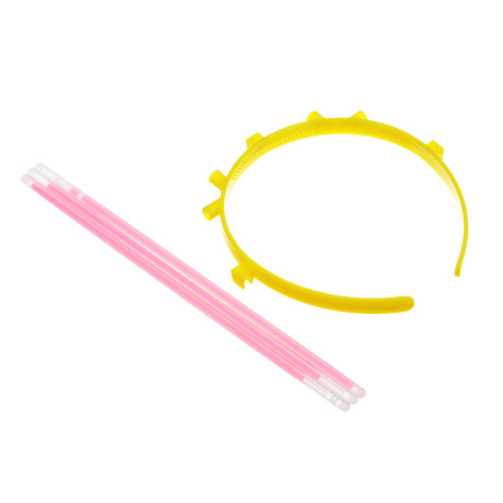 Неоновый ободок, диаметр ободка 10,5см, пластик, 4 цвета