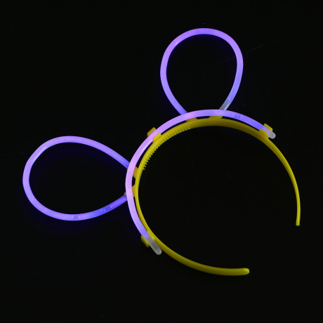 Неоновый ободок, диаметр ободка 10,5см, пластик, 4 цвета