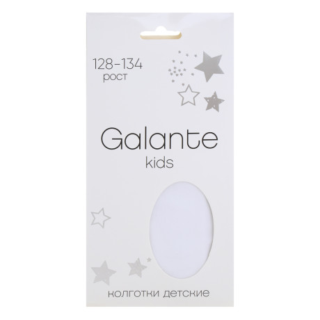 GALANTE Колготки детские, 85% полиамид, 15% эластан, 128-134, цвет белый