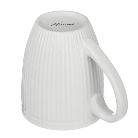 MILLIMI Набор кружек 2 шт, 380мл., белый рельеф, фарфор