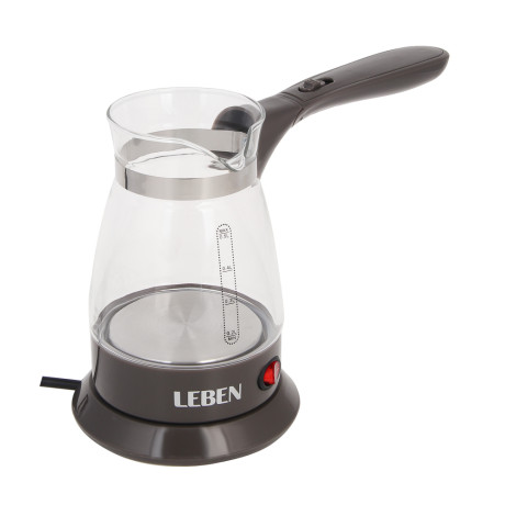LEBEN Турка стеклянная на подставке 0,5л, 500Вт, складная ручка, 220в