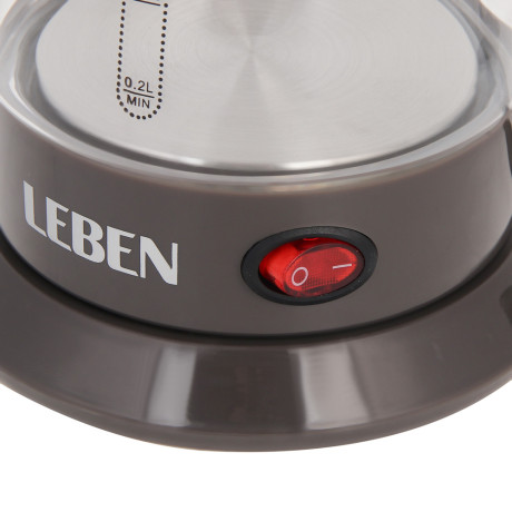 LEBEN Турка стеклянная на подставке 0,5л, 500Вт, складная ручка, 220в