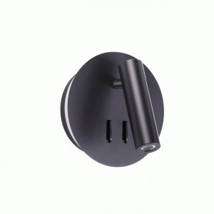 ODEON LIGHT 3911/9WL ODL20 243 чер/мет Настен.св-к накл. ламп.д/чтен/выкл LED 9W 3000K BEAM 140x140