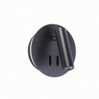 ODEON LIGHT 3911/9WL ODL20 243 чер/мет Настен.св-к накл. ламп.д/чтен/выкл LED 9W 3000K BEAM 140x140