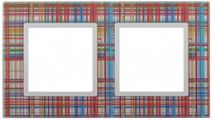 ЭРА 14 Elegance рамка СУ 2 мест.стекло, прозрачный+бел 14-5102-00 5213