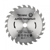 Диск пильный 305 мм х 24 зуб х 32/30 мм KRANZ (цена за шт) KR-92-0134