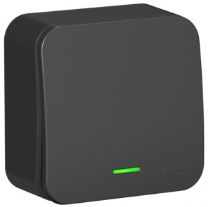 Systeme Electric BLANCA выкл.(перекл. проходной) ОУ 1 кл. 10А антрацит(пл.осн, инд.) BLNVA106116(5!)