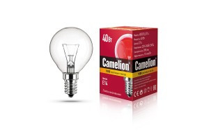 Camelion D E14 40W шар прозрачная 40/D/CL/E14