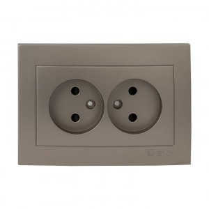 EKF Валенсия лиц. панель роз. 2 мест. б/з 10А кашемир, шторки Al/Cu (корпус PC) ESR10-L-102-40